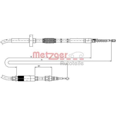 Cavo della frizione Metzger per Audi A4 - Retro sinistra destra Cavo della frizione Metzger per Audi A4 - Retro sinistra destra