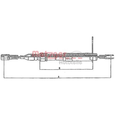 Metzger Mercedes-Benz 124 Set cavi freno - Dietro sinistra e destra Metzger Mercedes-Benz 124 Set cavi freno - Dietro sinistra e destra
