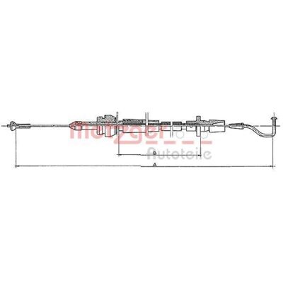 METZGER 11.082 Accelerationskabel - VW Golf II & Passat B3/B4 METZGER 11.082 Accelerationskabel - VW Golf II & Passat B3/B4