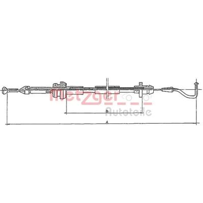 Cavo acceleratore Metzger - Compatibile con VW Golf, Passat, Seat Toledo Cavo acceleratore Metzger - Compatibile con VW Golf, Passat, Seat Toledo