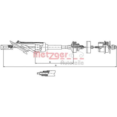 Metzger 11.2254 Câble d'embrayage pour Citroën Saxo Peugeot 106 - Publicité Metzger 11.2254 Câble d'embrayage pour Citroën Saxo Peugeot 106 - Publicité