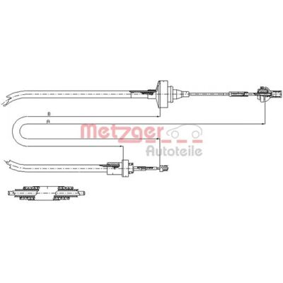 Metzger 11.2871 Câble d'Embrayage pour Renault 19 - Commande d'embrayage - Publicité Metzger 11.2871 Câble d'Embrayage pour Renault 19 - Commande d'embrayage - Publicité