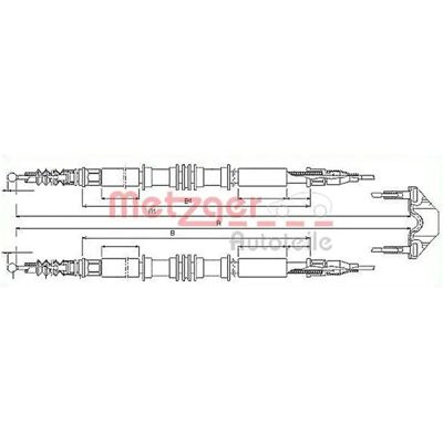 Metzger Modell 11.5858 - Håndbrekkabel for Opel Astra Metzger Modell 11.5858 - Håndbrekkabel for Opel Astra