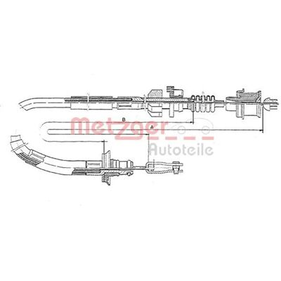 Metzger 18.162 Kytkinjohto Honda Civic CRX Metzger 18.162 Kytkinjohto Honda Civic CRX