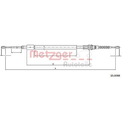 Cavo del Freno a Mano Metzger Peugeot 307 - Posteriore Sinistra/Destra Cavo del Freno a Mano Metzger Peugeot 307 - Posteriore Sinistra/Destra