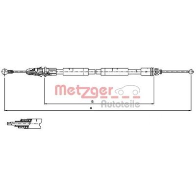 Metzger 11.6805 Cavo freno di stazionamento per Nissan Primastar Opel Vivaro Metzger 11.6805 Cavo freno di stazionamento per Nissan Primastar Opel Vivaro