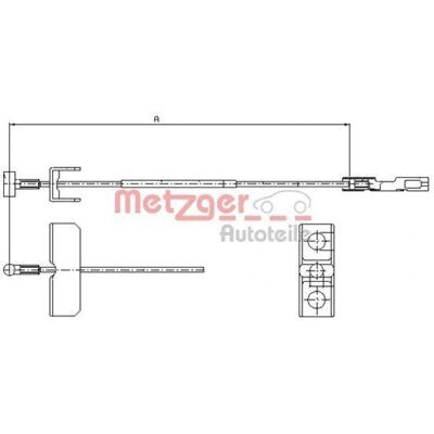 Metzger Käsijarru-kaapeli Nissan Primastar Opel Vivaro Renault - Käsijarrun kaapeli Metzger Käsijarru-kaapeli Nissan Primastar Opel Vivaro Renault - Käsijarrun kaapeli