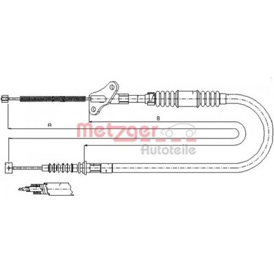 Metzger Opel Frontera Håndbremsekabel - Højre bag - 1500/1315mm Metzger Opel Frontera Håndbremsekabel - Højre bag - 1500/1315mm