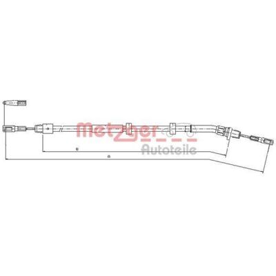 Cavo frizione di stazionamento Mercedes-Benz M-class - Posteriore destro Cavo frizione di stazionamento Mercedes-Benz M-class - Posteriore destro