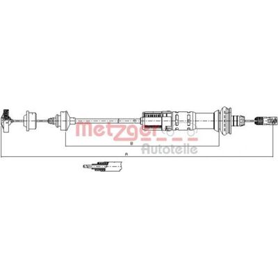 Câble d'embrayage automatique Metzger pour Peugeot 206 - Publicité Câble d'embrayage automatique Metzger pour Peugeot 206 - Publicité