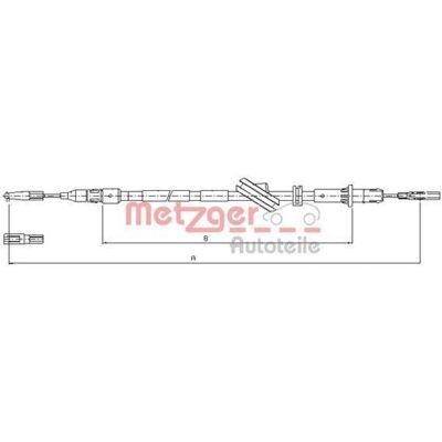 Metzger Takajarrun kaapeli Mercedes-Benz CLS - OEM 109444 Metzger Takajarrun kaapeli Mercedes-Benz CLS - OEM 109444