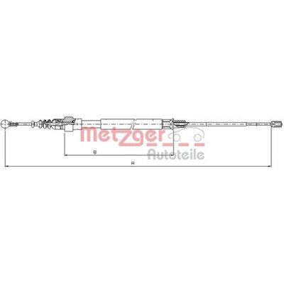 Metzger håndbrekkekabel - Passer til Audi A3, Seat Altea - 1450/810 mm Metzger håndbrekkekabel - Passer til Audi A3, Seat Altea - 1450/810 mm