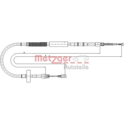 Metzger Modello 10.7537 - Cavo del freno per Audi A4 Metzger Modello 10.7537 - Cavo del freno per Audi A4