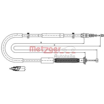 Metzger Καλώδιο χειρόφρενου αριστερά πίσω για Fiat Stilo Metzger Καλώδιο χειρόφρενου αριστερά πίσω για Fiat Stilo