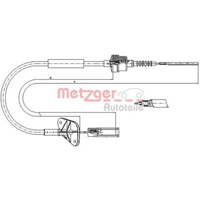 Metzger - Câble d'Embrayage Fiat 500 Panda Ford Ka - Commande d'Embrayage - Publicité Metzger - Câble d'Embrayage Fiat 500 Panda Ford Ka - Commande d'Embrayage - Publicité