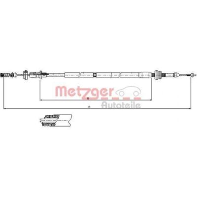 Metzger 1J1721555K/1J1721555N Gasslange - VW Golf IV & Beetle Metzger 1J1721555K/1J1721555N Gasslange - VW Golf IV & Beetle