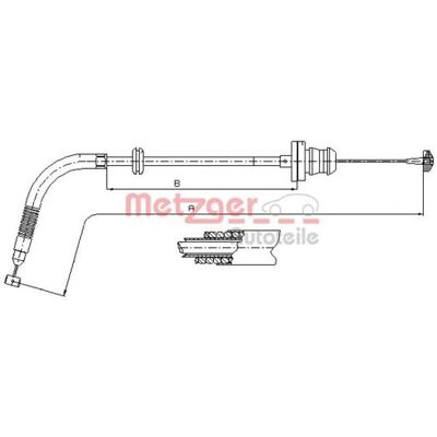 Metzger 12.7302 Kaasuvaijeri Fiat Panda varten Metzger 12.7302 Kaasuvaijeri Fiat Panda varten