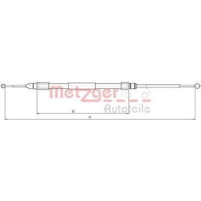 Cavo del freno a mano Metzger - BMW X3 posteriore sinistro 1613/1230mm Cavo del freno a mano Metzger - BMW X3 posteriore sinistro 1613/1230mm