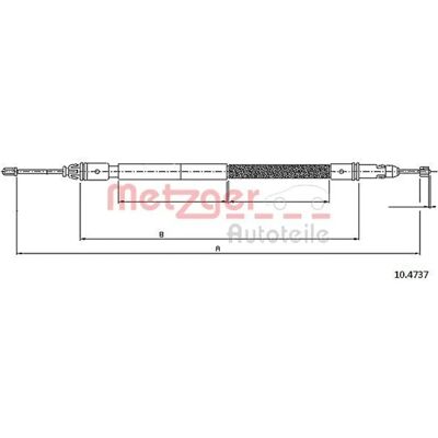Metzger Model - Håndbremsekabel - Passer til Citroën Jumpy, Fiat Metzger Model - Håndbremsekabel - Passer til Citroën Jumpy, Fiat