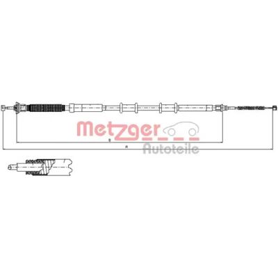 Metzger 12.0716 Cavo Freno a Mano Posteriore Destro - Cavo freno a mano per Fiat Grande Punto Metzger 12.0716 Cavo Freno a Mano Posteriore Destro - Cavo freno a mano per Fiat Grande Punto