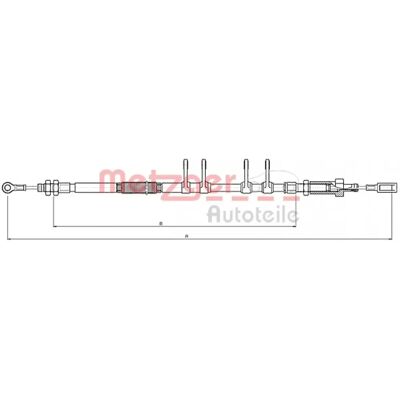 Metzger Handbremse Seil für Citroën Jumper Fiat Ducato Peugeot - Handbremssystem Metzger Handbremse Seil für Citroën Jumper Fiat Ducato Peugeot - Handbremssystem