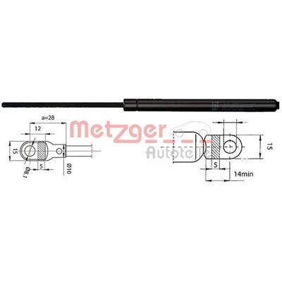 Gasfjäder Metzger BMW 5-serie - Hydraulisk bakluckelift - OEM-kvalitet Gasfjäder Metzger BMW 5-serie - Hydraulisk bakluckelift - OEM-kvalitet