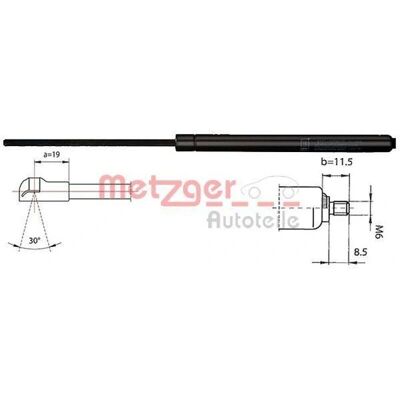 Metzger Renault Megane Gasfeder - Bagageutryckare Metzger Renault Megane Gasfeder - Bagageutryckare