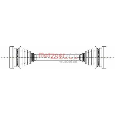 Metzger VW Transporter T3 drivaksel - 540mm Metzger VW Transporter T3 drivaksel - 540mm