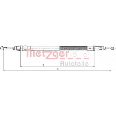 Metzger Citroën C8 Brake Cable - Rear Left & Right - Durable Fit Metzger Citroën C8 Brake Cable - Rear Left & Right - Durable Fit