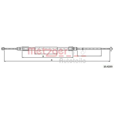 Metzger 10.4269 Cavo Frizione per BMW X1 - Cavo Freno di Stazionamento Metzger 10.4269 Cavo Frizione per BMW X1 - Cavo Freno di Stazionamento