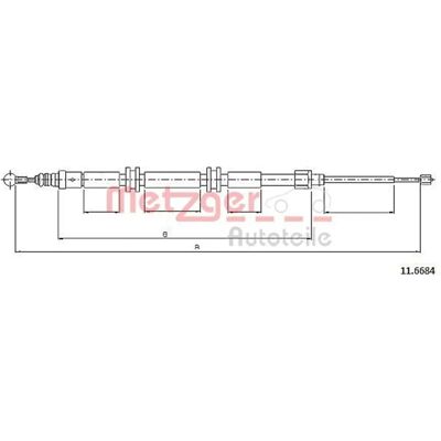 Metzger K14199 Cavo Frizione Posteriore - Renault Kangoo Metzger K14199 Cavo Frizione Posteriore - Renault Kangoo
