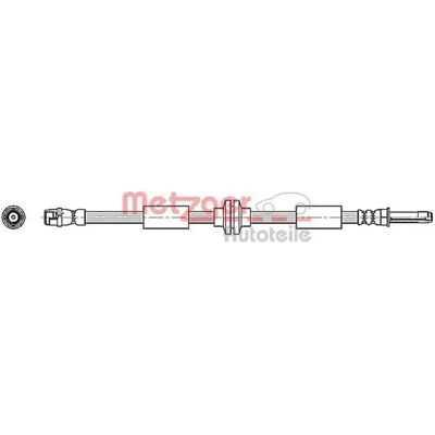 Jarruletku Metzger - M10 x 1 - 515mm - Par Jarruletku Metzger - M10 x 1 - 515mm - Par