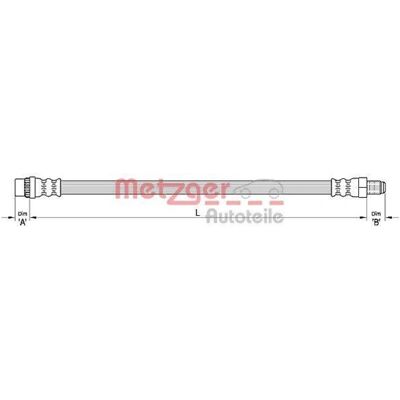 Tubo freno Metzger M10 x 1 per Renault Trafic - Tubo freno Tubo freno Metzger M10 x 1 per Renault Trafic - Tubo freno