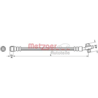 Metzger Takapyörän jarruletku - VW Touareg 431mm 10mm Metzger Takapyörän jarruletku - VW Touareg 431mm 10mm