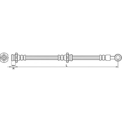 Metzger Nissan bremseslange - Bag højre - 603mm - M10x1 - Bremseslange Metzger Nissan bremseslange - Bag højre - 603mm - M10x1 - Bremseslange