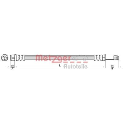 Metzger Tubo freno - VW Multivan Transporter - 560mm - M10 x 1 - Tubo freno Metzger Tubo freno - VW Multivan Transporter - 560mm - M10 x 1 - Tubo freno
