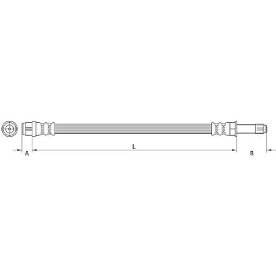 Metzger Modello 4110448 Tubo freno posteriore - Flessibile, 397mm Metzger Modello 4110448 Tubo freno posteriore - Flessibile, 397mm