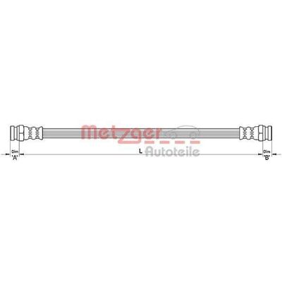 Metzger jarruletku - M10 x 1, 290mm - Jarruletku Fiat Stilo Metzger jarruletku - M10 x 1, 290mm - Jarruletku Fiat Stilo