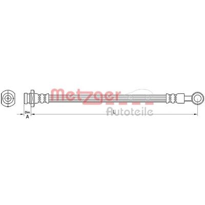 Tubazione Freni Metzger M10 x 1 DF Banjo - Tubo dei Freni Tubazione Freni Metzger M10 x 1 DF Banjo - Tubo dei Freni