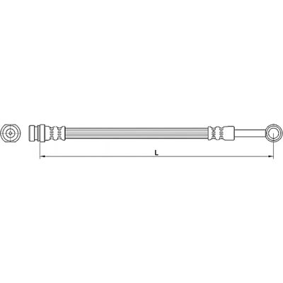 Metzger Hyundai bremseslange - 4110564, Blå, 259mm Metzger Hyundai bremseslange - 4110564, Blå, 259mm