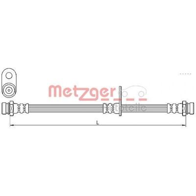 Metzger Mitsubishi Grandis jarruletku - Sisäinen takana - 379mm Metzger Mitsubishi Grandis jarruletku - Sisäinen takana - 379mm