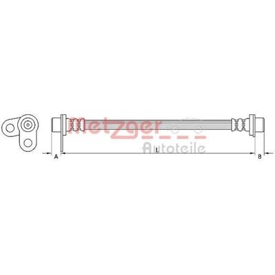 Tubo freno Metzger M10 x 1 - Tubo freno Tubo freno Metzger M10 x 1 - Tubo freno