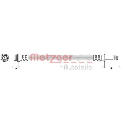 Metzger jarruletku - M10 x 1 - 161mm - Takana - Ford, Mondeo, S-Max Metzger jarruletku - M10 x 1 - 161mm - Takana - Ford, Mondeo, S-Max