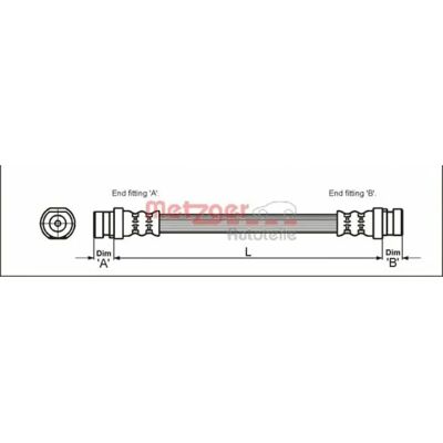 Metzger Renault bremserør - 4111168 - Passer til Renault Espace, Laguna, Vel Satis Metzger Renault bremserør - 4111168 - Passer til Renault Espace, Laguna, Vel Satis
