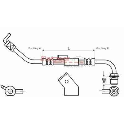 Metzger Ford Transit jarruletku - F10 x 1 - 430mm Metzger Ford Transit jarruletku - F10 x 1 - 430mm