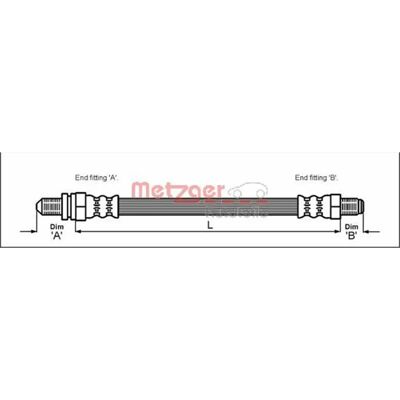 Tubo del freno Metzger Ford - 4112500 - Compatibile con Ford Ka, Puma Tubo del freno Metzger Ford - 4112500 - Compatibile con Ford Ka, Puma