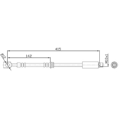 Tubo freno Metzger Opel Saab - Flessibile F10x1 - Tipo di freno Tubo freno Metzger Opel Saab - Flessibile F10x1 - Tipo di freno