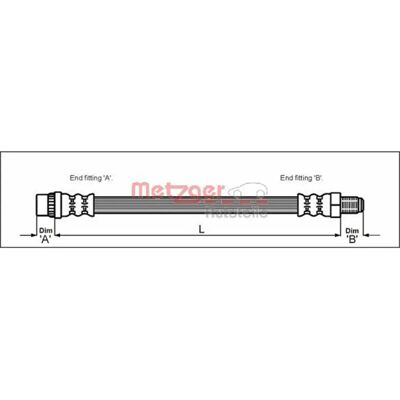 Flexible de frein Metzger Renault - 284mm M10 x 1 - Pour Renault - Publicité Flexible de frein Metzger Renault - 284mm M10 x 1 - Pour Renault - Publicité