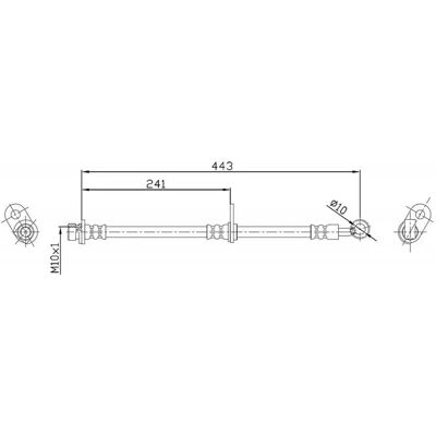 Metzger 4115189 - Bremseslange til Honda CR-V foran venstre Metzger 4115189 - Bremseslange til Honda CR-V foran venstre