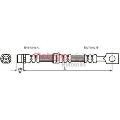 Metzger 4115194 Tubo Frizione - Ricambio Freni per Opel Zafira B, Astra H Metzger 4115194 Tubo Frizione - Ricambio Freni per Opel Zafira B, Astra H